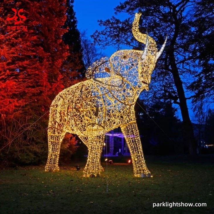 HOYECHI Horse Pegasus Angel Light Sculpture For Outdoor Park And Plaza Installations
